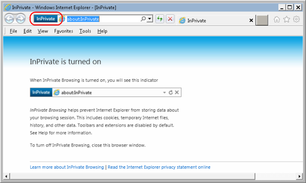 InPrivate Browsing